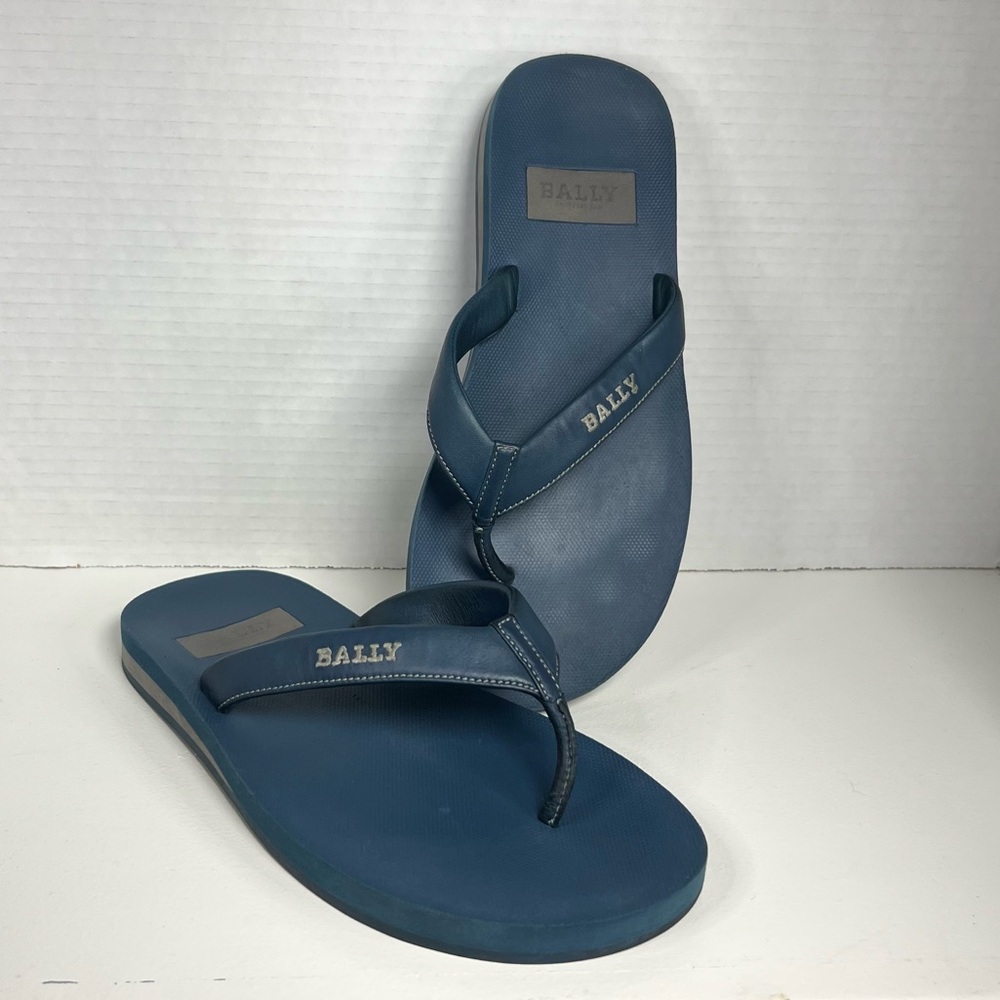 Bally Blue Flip Flops Size 7.5 Great Condition
